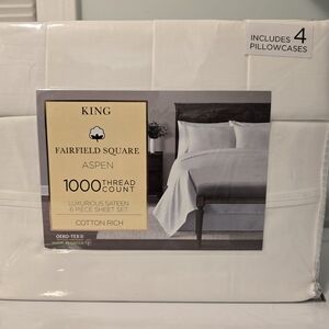 Aspen King Sheet Set - White